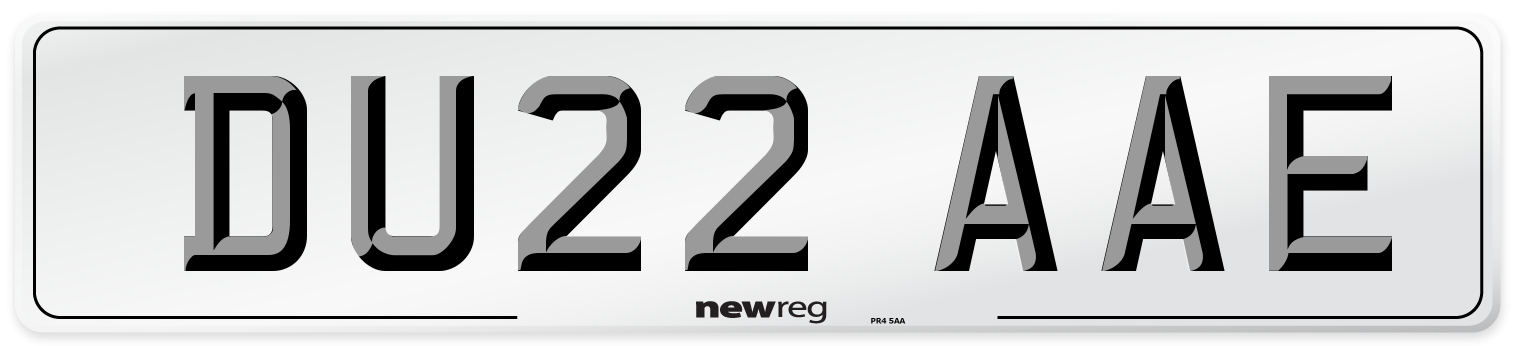 DU22 AAE Number Plate from New Reg